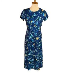 Vintage Pendleton blue floral dress